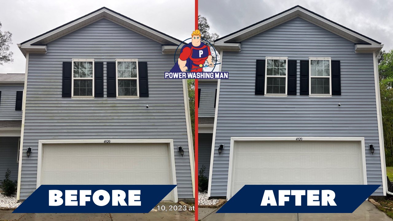 Residential home pressure washing